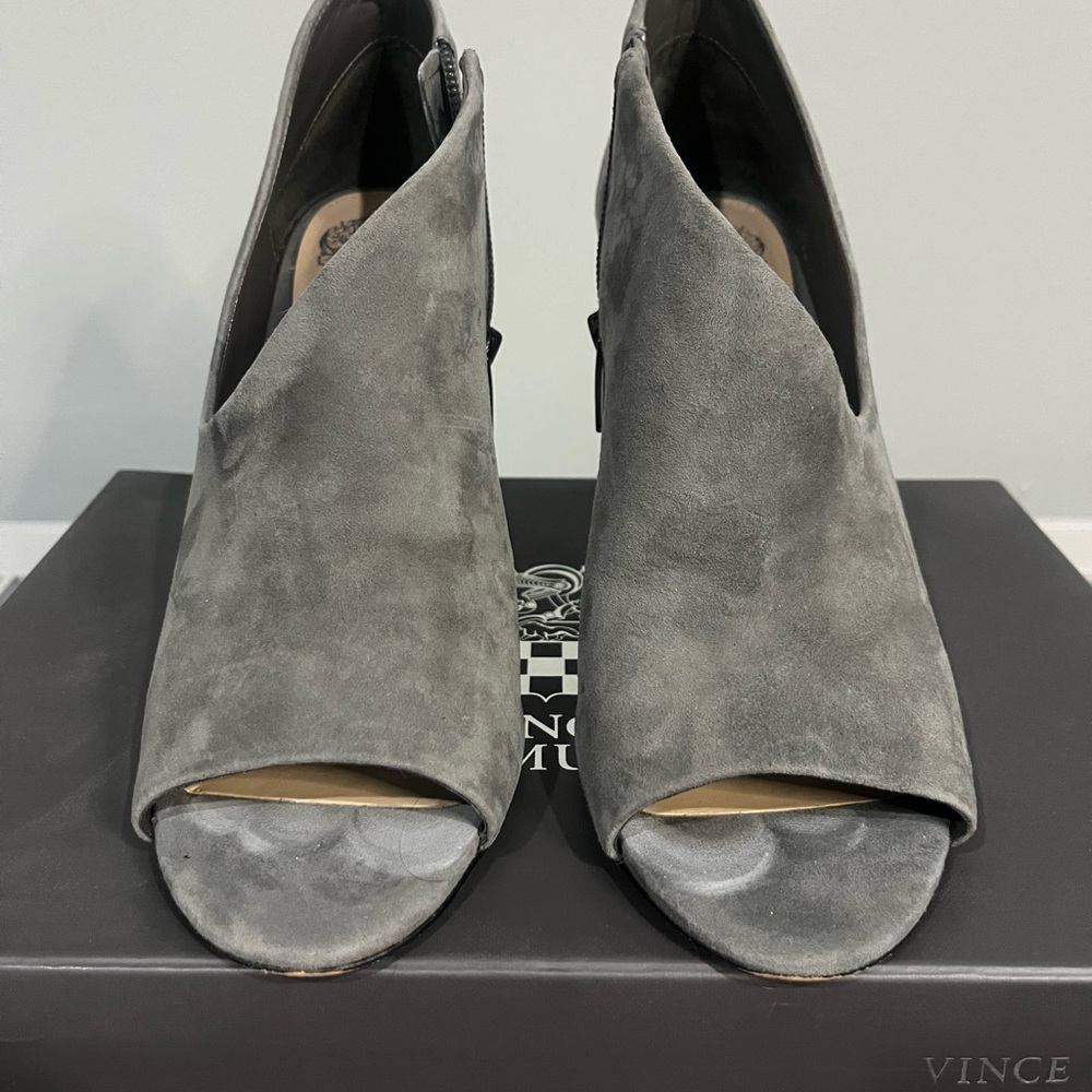 Vince Camuto Gray Suede Mules